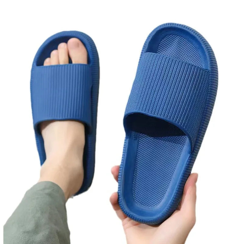 New thick-bottomed slippers for women's summer home non-slip bathroom bath for couples thick-bottomed home