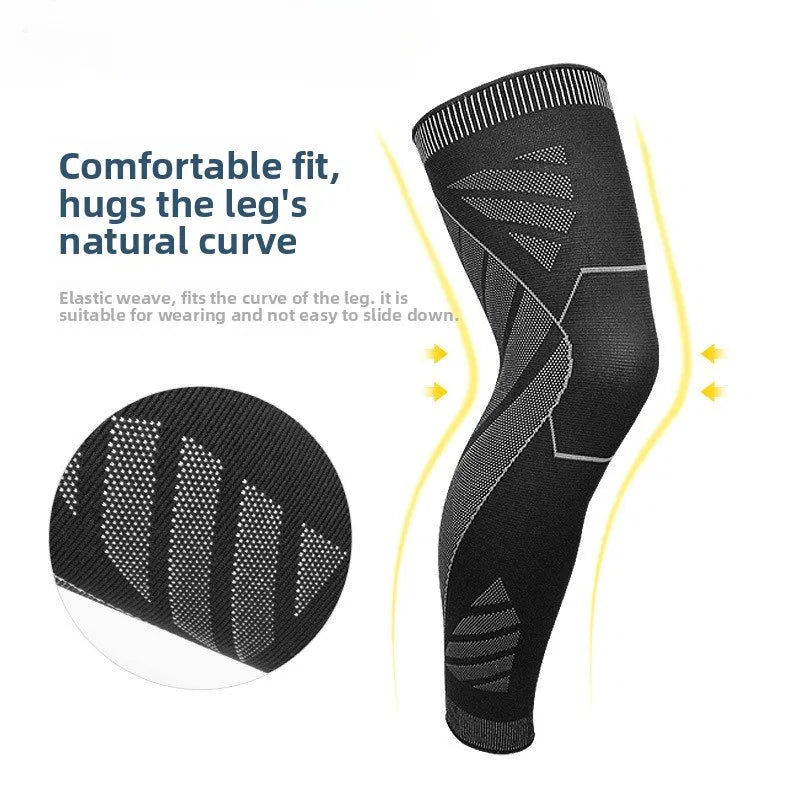Sports Leggings Protective Gear Knitted Pressure Knee Pads Outdoor Riding Basketball Long Legs