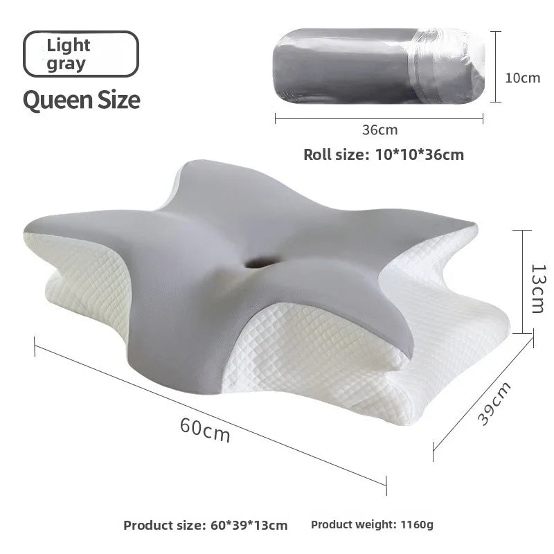 New Orthopedic Neck Pillow Butterfly Shape Memory Foam Cervical Support Sleeping Pillow