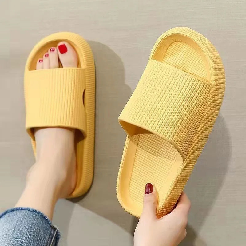 New thick-bottomed slippers for women's summer home non-slip bathroom bath for couples thick-bottomed home