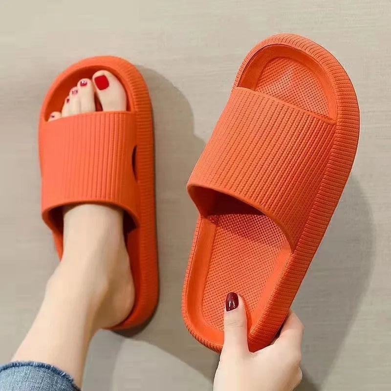 New thick-bottomed slippers for women's summer home non-slip bathroom bath for couples thick-bottomed home