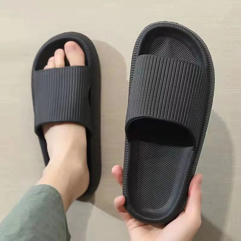 New thick-bottomed slippers for women's summer home non-slip bathroom bath for couples thick-bottomed home