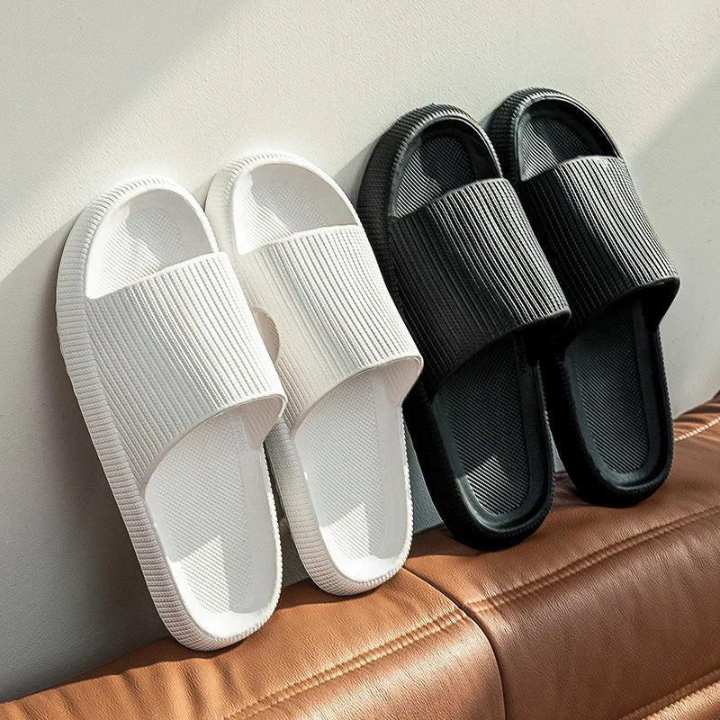 New thick-bottomed slippers for women's summer home non-slip bathroom bath for couples thick-bottomed home