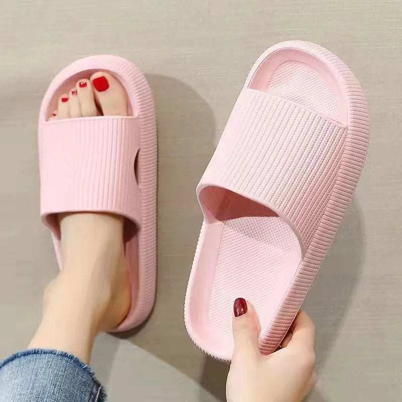 New thick-bottomed slippers for women's summer home non-slip bathroom bath for couples thick-bottomed home