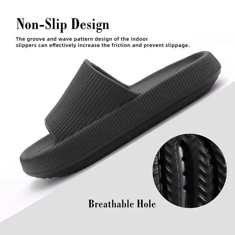 New thick-bottomed slippers for women's summer home non-slip bathroom bath for couples thick-bottomed home