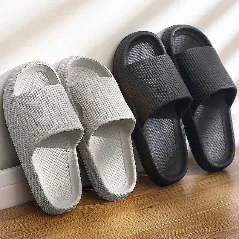 New thick-bottomed slippers for women's summer home non-slip bathroom bath for couples thick-bottomed home
