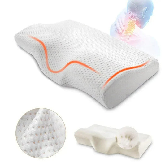 Memory Foam Butterfly Pillow Neck Support Pillow Core Sleep Pillow Slow Rebound Memory Pillow Cervical Pillow