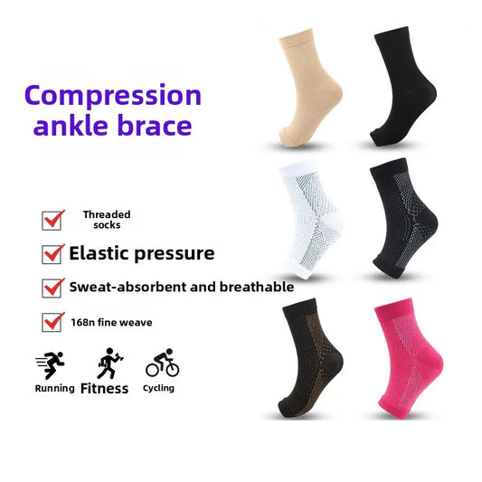 Knit Yoga Socks Toeless Compression Socks for Running Fitness Unisex Breathable Comfortable