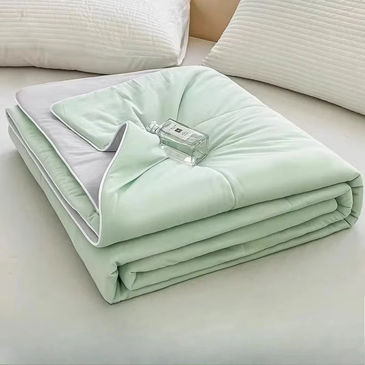 Home Travel Comfortable Skin Friendly Summer Cooler Quilt Air Conditioning Quilt Antibacterial Cool Feeling Fiber Thin Blanket