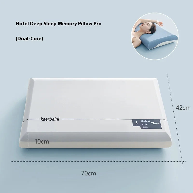 Pillow Core Pro Dual Core Zero Pressure Slow Rebound Memory Hotel Home Memory Foam Neck Support Pillow