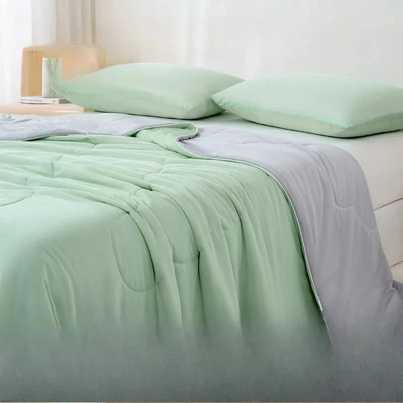 Home Travel Comfortable Skin Friendly Summer Cooler Quilt Air Conditioning Quilt Antibacterial Cool Feeling Fiber Thin Blanket