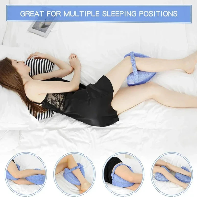 Leg Knee Foam Pillow Memory Cotton Support Cushion Between Legs for Hip Pain Sciatica Side Sleeping Pillow Thigh Leg Pad Cushion