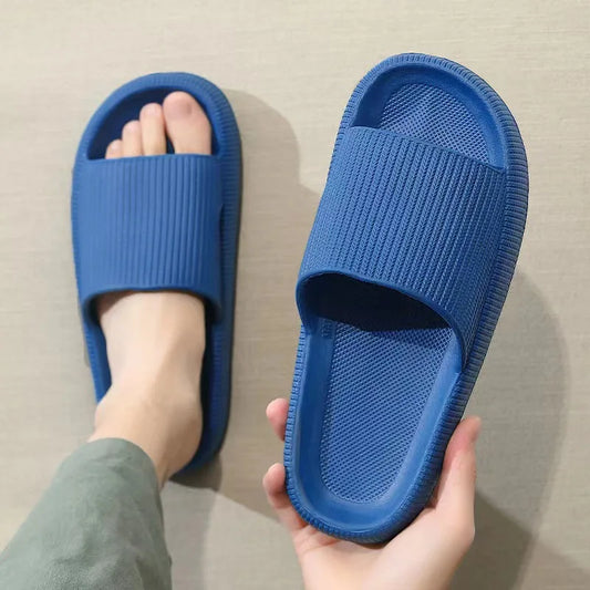 New thick-bottomed slippers for women's summer home non-slip bathroom bath for couples thick-bottomed home