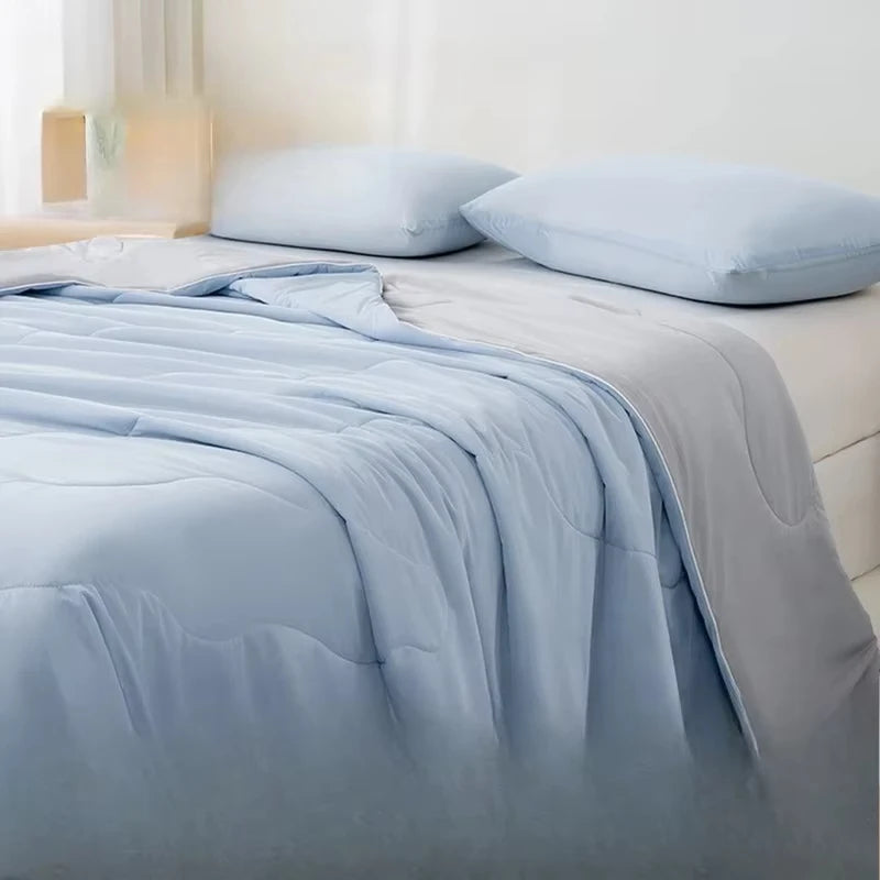 Home Travel Comfortable Skin Friendly Summer Cooler Quilt Air Conditioning Quilt Antibacterial Cool Feeling Fiber Thin Blanket