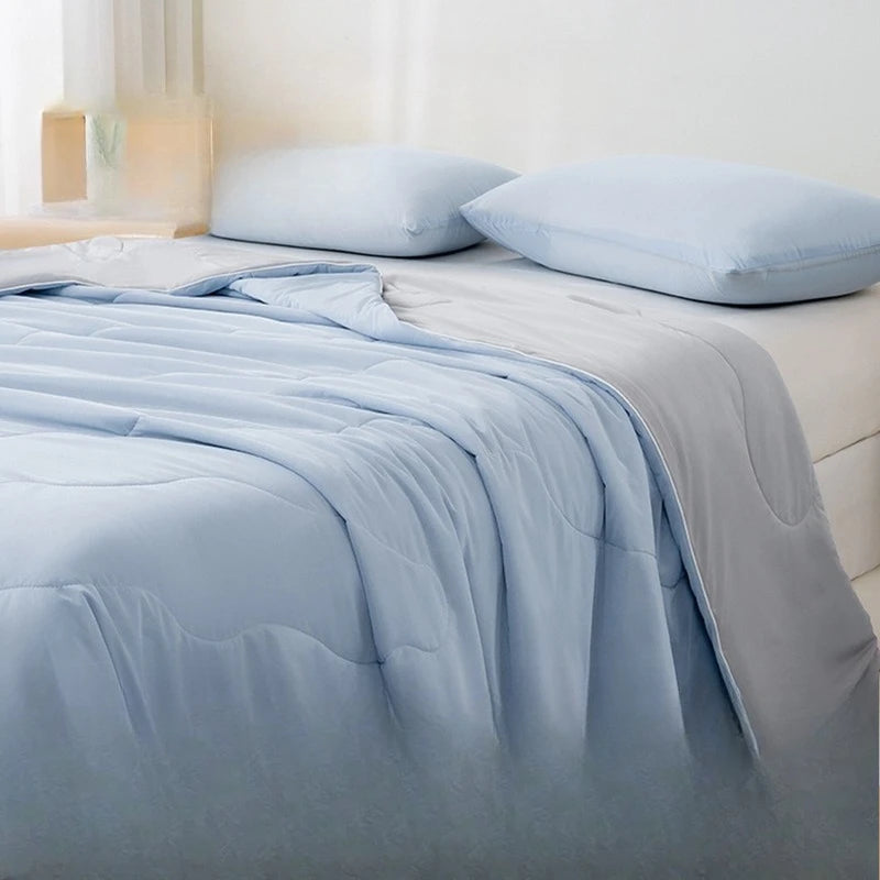 Home Travel Comfortable Skin Friendly Summer Cooler Quilt Air Conditioning Quilt Antibacterial Cool Feeling Fiber Thin Blanket