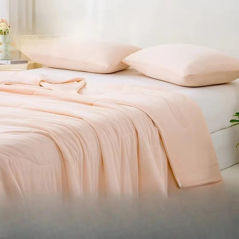 Home Travel Comfortable Skin Friendly Summer Cooler Quilt Air Conditioning Quilt Antibacterial Cool Feeling Fiber Thin Blanket