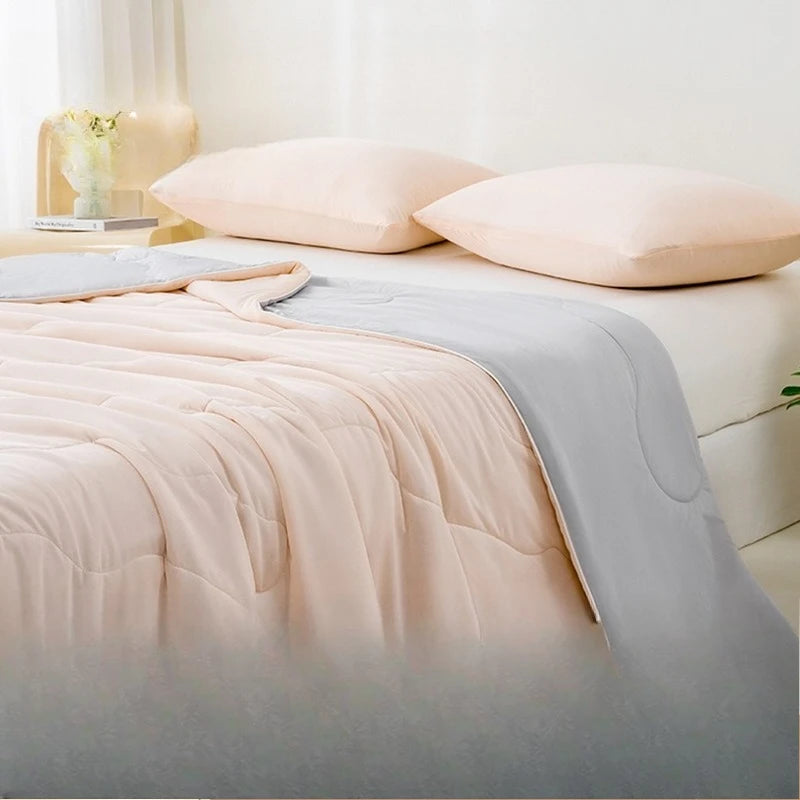 Home Travel Comfortable Skin Friendly Summer Cooler Quilt Air Conditioning Quilt Antibacterial Cool Feeling Fiber Thin Blanket