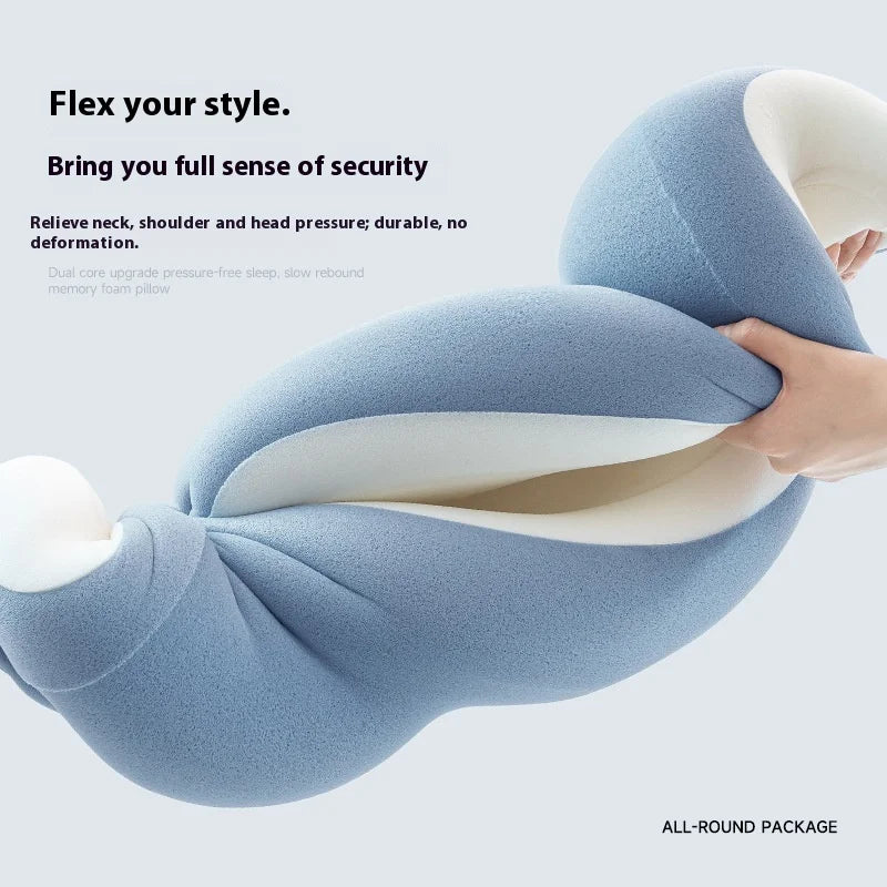 Pillow Core Pro Dual Core Zero Pressure Slow Rebound Memory Hotel Home Memory Foam Neck Support Pillow