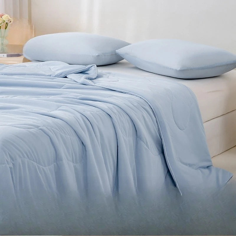 Home Travel Comfortable Skin Friendly Summer Cooler Quilt Air Conditioning Quilt Antibacterial Cool Feeling Fiber Thin Blanket