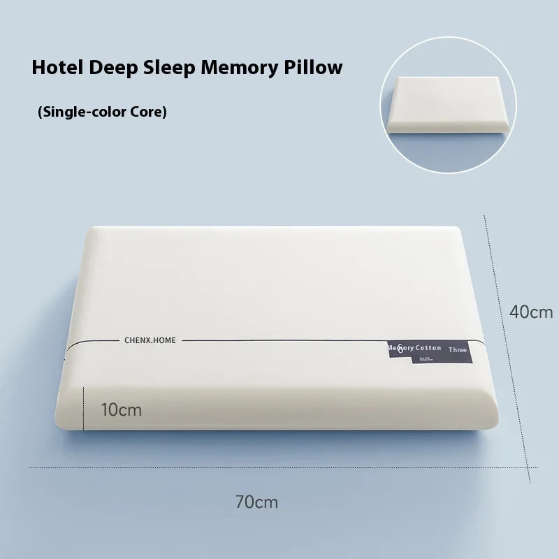 Pillow Core Pro Dual Core Zero Pressure Slow Rebound Memory Hotel Home Memory Foam Neck Support Pillow
