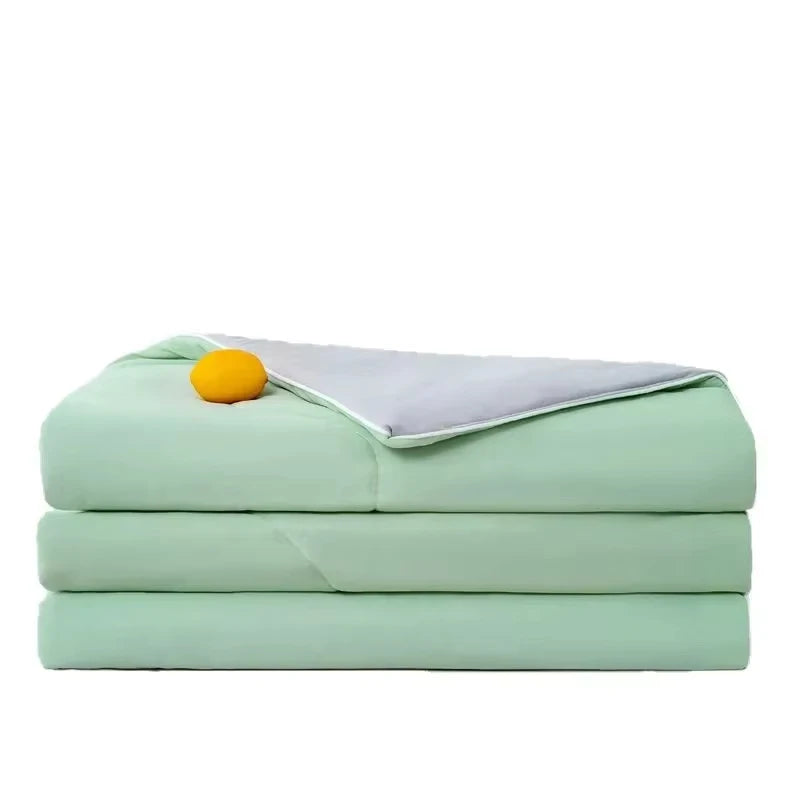 Home Travel Comfortable Skin Friendly Summer Cooler Quilt Air Conditioning Quilt Antibacterial Cool Feeling Fiber Thin Blanket
