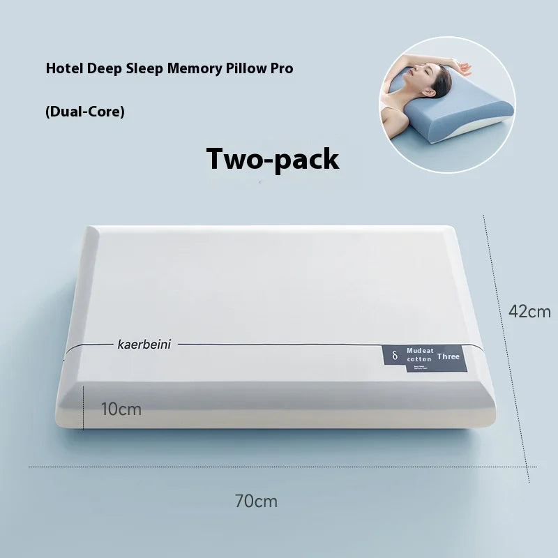 Pillow Core Pro Dual Core Zero Pressure Slow Rebound Memory Hotel Home Memory Foam Neck Support Pillow
