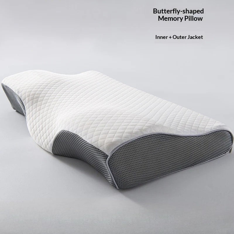 Butterfly memory pillow deep sleep slow rebound space memory cotton pillow cervical spine protection pillow
