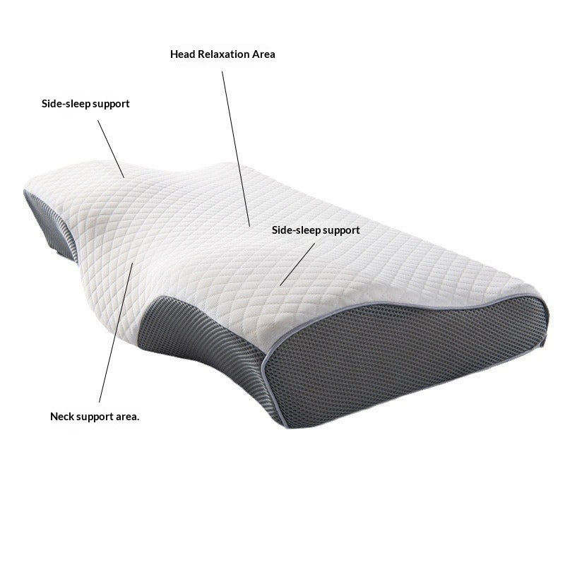 Butterfly memory pillow deep sleep slow rebound space memory cotton pillow cervical spine protection pillow